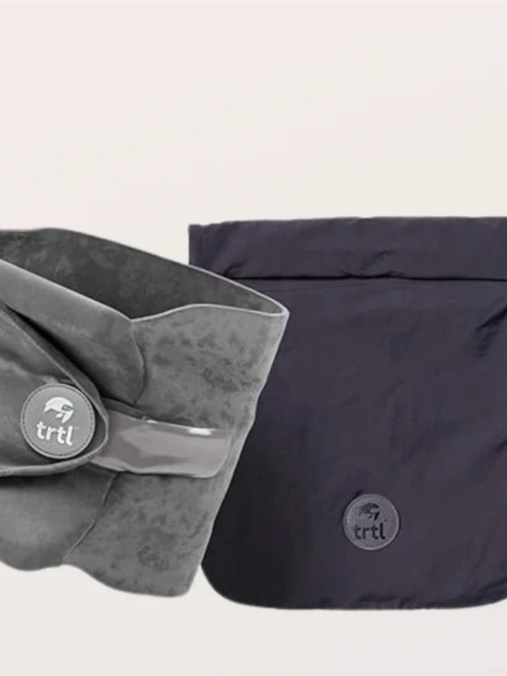 Gray Travel Neck Pillow with Carry Pouch